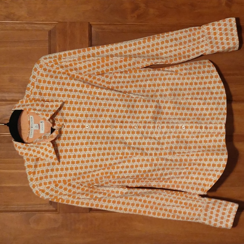 Tommy Hilfiger woman's size M long sleeve cotton stretch button up